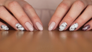 idee modele ongle amande automne