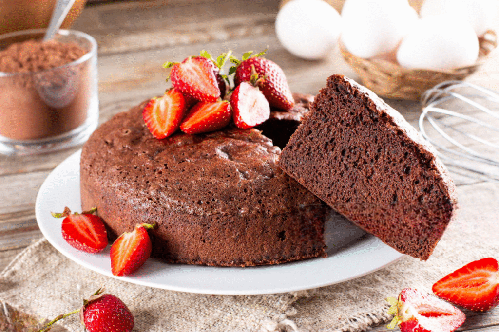 gateau au yaourt et au chocolat en poudre